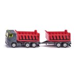 Modle rduit : camion - benne avec remorque basculante et remorque a benne basculante