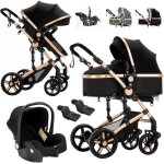 Reenborn poussette 3 en 1, poussette bebe avec reversible deux facons de pousser, pousette avec cadre ...