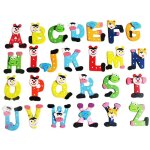 Réfrigérateur en bois, 26 pièces, lettres de l'alphabet de dessin animé, bâton magnétique, jouet educatif ... Réfrigérateur en bois, 26 pièces, lettres de l'alphabet de dessin animé, bâton magnétique, jouet educatif ...