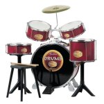 Reig batterie - grosse caisse - tambours 2 sons et cymbale - baguettes pros Reig batterie - grosse caisse - tambours 2 sons et cymbale - baguettes pros