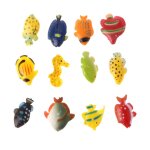 Remplisseuses de sacs de fte, 12 pices en plastique, animal marin poisson modle jouet educatif
