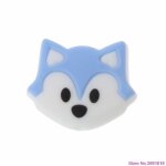 Renard b�b� perles de dentition en silicone de dessin anim� pour colliers sans bpa anneau de dentition ...