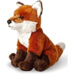 Renard roux assis - 21 cm (hauteur) - peluche renard - doudou