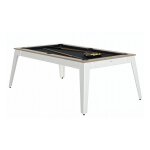 Ren pierre billard steel oslo pieds blanc drap gris ardoise