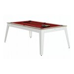 Ren pierre billard steel oslo pieds blanc drap rouge