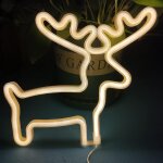 Renne led enseignes nons pour chambre a coucher, lumires led a piles ou usb, dcoration murale en enseignes ...