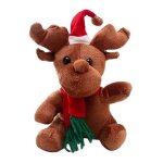 Renne en peluche avec musique, adorable animal de dessin anim, dcoration de nol, 20 cm (avec chansons ...