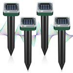 Rpulsif solaire pour taupes (4 packs), rpulsif pour les taupes, rpulsif taupe solaire etanche, anti ...