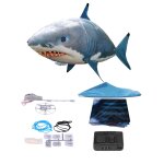 Requin volant tlcommand gonfl ballon gonflable rc jouet cadeau pour enfants (requin bleu)