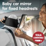 Rtroviseur de voiture fixe pour bb, compatible avec tesla, 100% incassable et rsistant aux secousses, ...