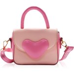 Rfcbc - sac a main enfant fille impermable a bandoulire en forme de c?ur - petit sac pour fille 3 - ...