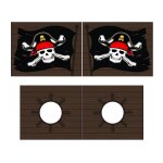 Rideau pour lit en hauteur en 4 parties pirate des caraibes