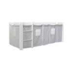 Rideau de lit pour lit mezzanine en coton etoiles grises