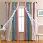 Rideaux occultants dream star pour chambre d'enfant, chambre de fille, rideau princesse pour fentre ...