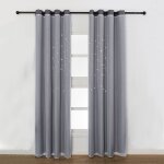 Rideaux occultants en forme d'toile, pour chambre a coucher, combinaison de fils de tissu double couche, ...