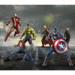 Rideaux voilage captain america et les avengers marvel 180x160 cm - enfants