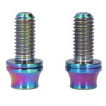 Risk 2 pices boulons de cage de bouteille d'eau de vlo en alliage de titane m5x12mm vis de cage de ...