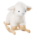 Roba agneau a bascule en bois et peluche douce avec poign�es - aide a ma�triser l'�quilibre - d�s 18 ...