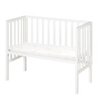 Roba berceau cododo 2en1 rglable  safe asleep  90 x 45 cm + matelas + barrire en maille - bois laqu ...