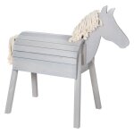 Roba cheval d'extrieur en bois massif pour enfant - sans bascule - cheval de jeu en gris