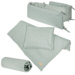 Roba coffret bébé bio lil planet - linge et tour de lit + drap housse - vert givré Roba coffret bébé bio lil planet - linge et tour de lit + drap housse - vert givré