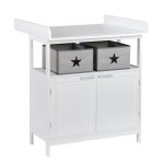 Roba commode a langer  hamburg  a 2 portes + 2 bo�tes de rangement - blanc