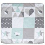 Roba couverture b�b�  happy patch  80x80 cm - 2 faces polaire doux et coton - unisexe