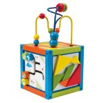 Roba cube d'activits labyrinthe en bois - 16 x 16 x 29 cm