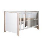 Roba lit bébé evolutif olaf réglable en hauteur - 70x140 cm - blanc / effet bois Roba lit bébé evolutif olaf réglable en hauteur - 70x140 cm - blanc / effet bois