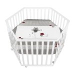 Roba parc bébé hexagonal en bois adam & eule + tapis de parc et roulettes avec freins - base ajustable ... Roba parc bébé hexagonal en bois adam & eule + tapis de parc et roulettes avec freins - base ajustable ...