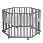 Roba parc bébé hexagonal - avec tapis grège en cuir pu hydrofuge + 6 roulettes a freins - hauteur réglable ... Roba parc bébé hexagonal - avec tapis grège en cuir pu hydrofuge + 6 roulettes a freins - hauteur réglable ...