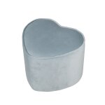 Roba pouf enfant  lil sofa  confortable en velours - forme coeur - bleu clair