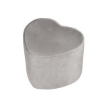 Roba pouf enfant  lil sofa  confortable en velours - forme coeur - gris