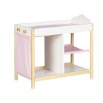 Roba table a langer pour poupe 2 en 1 scarlett + matelas - lit combin de poupe avec rangement - blanc ...