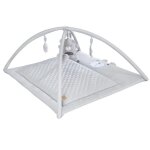 Roba tapis d'�veil 2 en 1 'roba style' avec arche de jeu + 5 el�ments - 85 x 75 cm - gris argent�