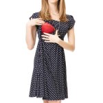 Robe d'allaitement imprimée a pois pour femmes enceintes, décontractée, confortable et douce pour la ... Robe d'allaitement imprimée a pois pour femmes enceintes, décontractée, confortable et douce pour la ...