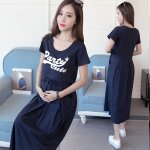 Robe d'allaitement a manches courtes pour femme enceinte, allaitement, mince, mi - longue, a la mode, ... Robe d'allaitement a manches courtes pour femme enceinte, allaitement, mince, mi - longue, a la mode, ...