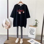 Robe d'allaitement de longueur moyenne pour femme enceinte, t - shirt a manches courtes, vêtements de ... Robe d'allaitement de longueur moyenne pour femme enceinte, t - shirt a manches courtes, vêtements de ...