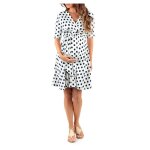 Robe d'allaitement une pièce pour femme, tenue d'été a pois imprimée, a la mode, a manches courtes, nouvelle ... Robe d'allaitement une pièce pour femme, tenue d'été a pois imprimée, a la mode, a manches courtes, nouvelle ...