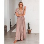 Robe d'allaitement a volants pour femme enceinte, tenue a col en v, manches courtes, couleur unie, nouvelle ... Robe d'allaitement a volants pour femme enceinte, tenue a col en v, manches courtes, couleur unie, nouvelle ...