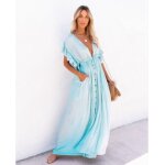Robe d'allaitement a volants pour femme enceinte, tenue a col en v, manches courtes, couleur unie, nouvelle ... Robe d'allaitement a volants pour femme enceinte, tenue a col en v, manches courtes, couleur unie, nouvelle ...