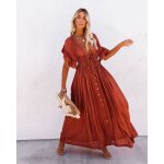 Robe d'allaitement a volants pour femme enceinte, tenue a col en v, manches courtes, couleur unie, nouvelle ... Robe d'allaitement a volants pour femme enceinte, tenue a col en v, manches courtes, couleur unie, nouvelle ...
