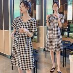 Robe a carreaux a col en v pour femmes enceintes, vêtements a boutons, a la mode, nouvelle arrivée, eté ... Robe a carreaux a col en v pour femmes enceintes, vêtements a boutons, a la mode, nouvelle arrivée, eté ...