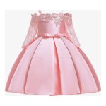 Robe courte en dentelle brodée pour fille Robe courte en dentelle brodée pour fille