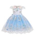 Robe de fille a manches en feuille de lotus, robe de noël licorne, robe de princesse pour enfants, robe ... Robe de fille a manches en feuille de lotus, robe de noël licorne, robe de princesse pour enfants, robe ...