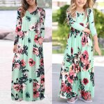 Robe a fleurs pour m�re et fille, v�tements assortis pour famille, tenues de famille, collection 2021 ...