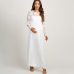 Robe de grossesse en dentelle a manches longues pour femme enceinte, vêtements d'allaitement, tenue educative, ... Robe de grossesse en dentelle a manches longues pour femme enceinte, vêtements d'allaitement, tenue educative, ...