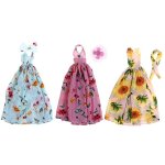 Robe imprim�e pour poup�e de 60cm, 1 / 3 v�tements, accessoires de f�te