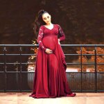 Robe longue en mousseline de soie et dentelle pour femme enceinte, tenue de grossesse mignonne, pour ...