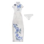 Robe longue en tissu pour femmes, cheongsam traditionnel chinois, tenue pour poup�e fille de 12 pouces, ...